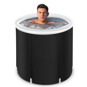 Recovery ice tub, Foldable Adult Bathtub, Outdoor Portable Cold Water Therapy tub, Fitness/Rehab ice tub for Athletes, Long-Lasting Insulated ice
