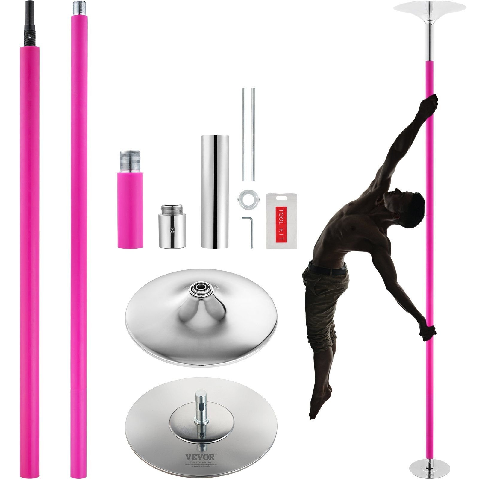 VEVOR Professional Dancing Pole, Spinning Static Dancing Pole Kit ...