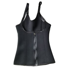 Zippered Waist Trainer Corset Waist Tummy Control Body Shaper Cincher Back Support with Adjustable Straps for Women (Option: S)