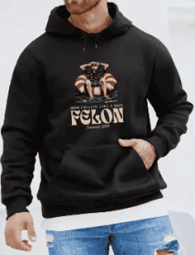 Men's Printed Hoodie (Option: S)