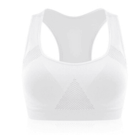 Women Running Sports Bra , Gym Fitness Women Seamless Padded Vest Tanks (Color: White, size: M)