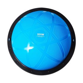 VEVOR Half Exercise Ball Trainer, 23 inch Balance Ball Trainer, 660 lbs Capacity Stability Ball, Yoga Ball with Resistance Bands and Pump (Color: Blue, Top Non-Slip Texture: Grain Pattern)