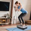Vibration Exercise Machine With Resistant Bands Remote Control Whole Body Vibration Platform Workout Equipment Home Fitness Training Equipment For Wei